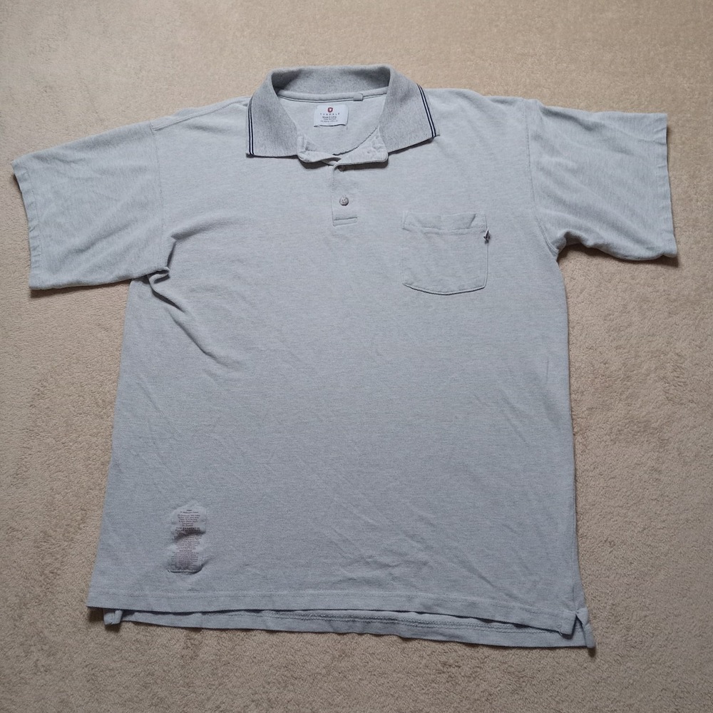 Tyndale FR Short Sleeve Polo Shirt Men's Large Gray USA